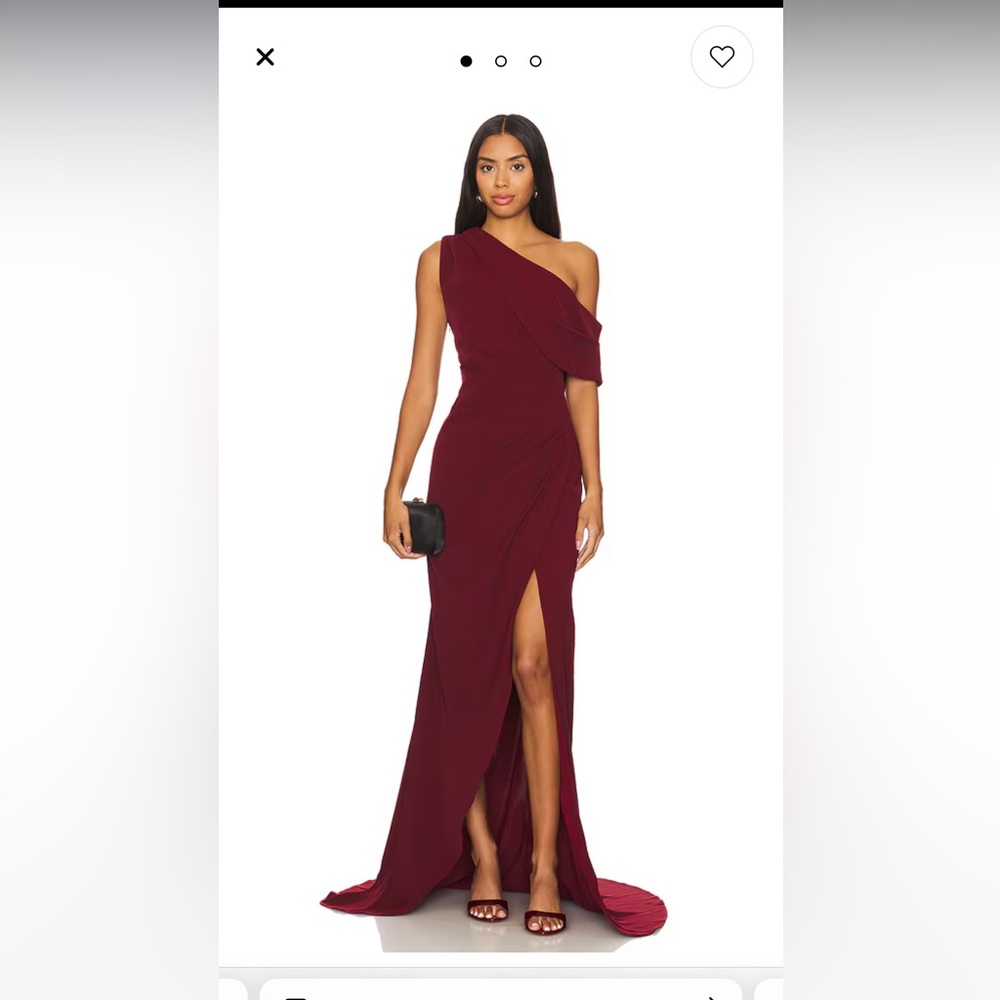 Elliatt One-Shoulder Burgundy Dress